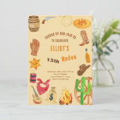 西ロデオ・カウボーイ誕生日 招待状 (スタンド正面)