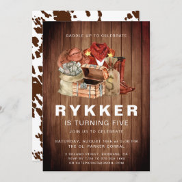 西ロデ素朴オ·カウボーイ誕生パーティー 招待状