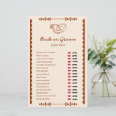 西ロマンス花嫁または新郎シャワーゲーム (スタンド正面)