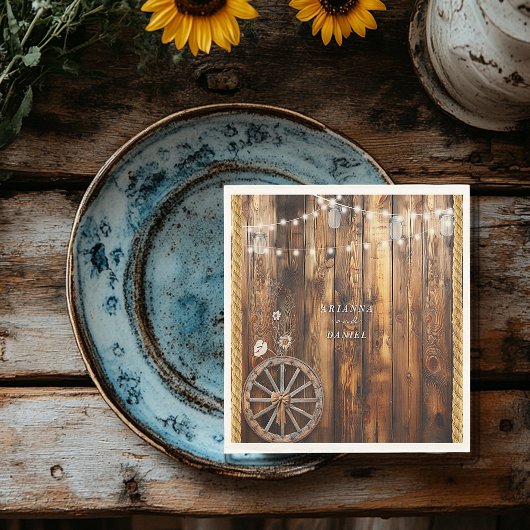 西ロープワゴンホイールメイスンジャイルライト スタンダードランチョンナプキン