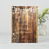 西ロープワゴンホイールメイスンジャールストリングライト 招待状 (スタンド正面)