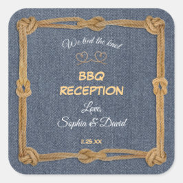 西ロープ我々結び目バーベキュー披露宴 スクエアシール