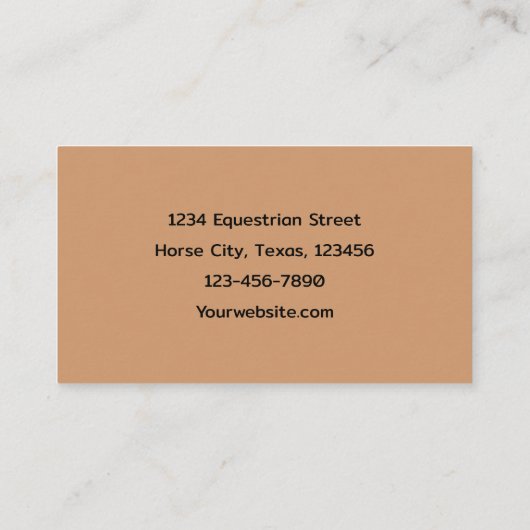 西ロ素朴デオカウボーイ乗馬 名刺 (裏面)