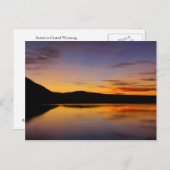 西ワイオミングの夕焼け写真カード ポストカード (正面/裏面)