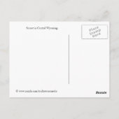 西ワイオミングの夕焼け写真カード ポストカード (裏面)