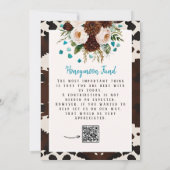 西ワイルドフラワーターコイズハネムーンファンドの看板 招待状 (裏面)