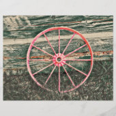 西ワゴンホイール素朴レッドカントリーヴィンテージ