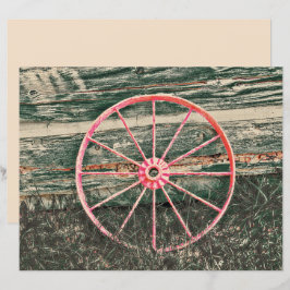 西ワゴンホイール素朴レッドカントリーヴィンテージ