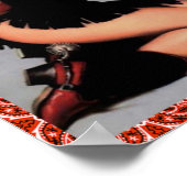 西ヴィンテージ女性のカーボーイピンアップ付きパン ポスター (角)