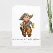 西ヴィンテージ1912 Lil' Cowboyグリーティングカード カード (裏面)