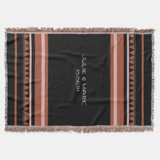 西三角形パターン スローブランケット (正面)