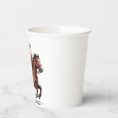 西乗馬ロデオ馬カウボーイサンタクリスマス 紙コップ (左)