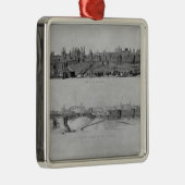 西側からのカルカソンヌの眺め メタルオーナメント (右)