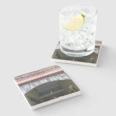 西側のアトランタの大理石のコースター ストーンコースター (横)