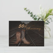 西側のカウボーイ50結婚周年を祝う鉄道 招待状 (スタンド正面)