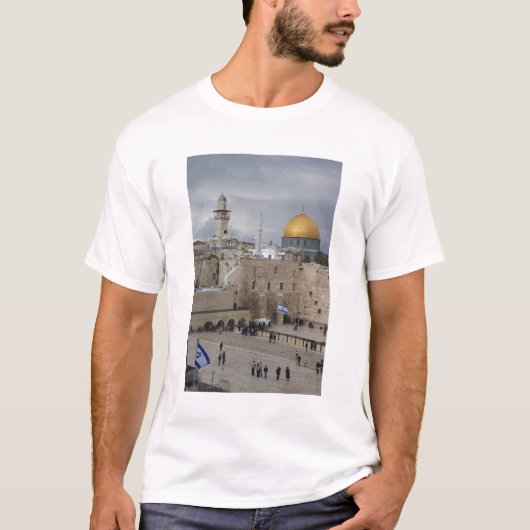 西側の壁の広場の景色、午後遅く Tシャツ (正面)