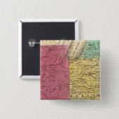 西側の州と上部ミシガンの地図 缶バッジ (正面&裏面)