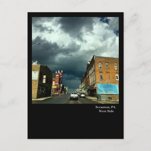 西側上空のPA – ドラマチックな空スクラントン ポストカード (正面)
