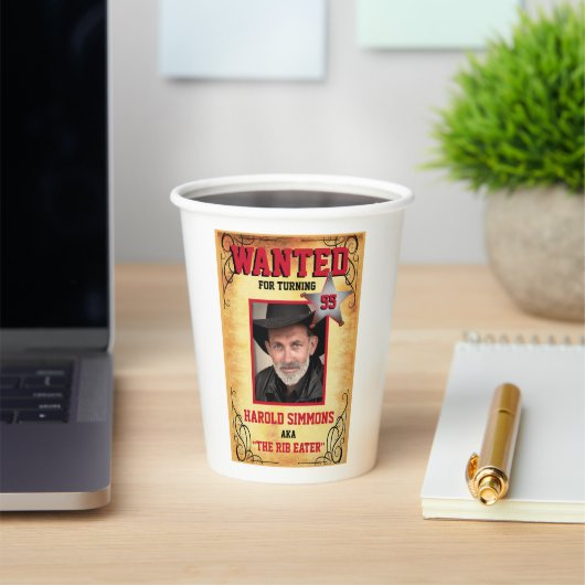 西側指名手配のポスター 紙コップ (インサイチュ)