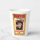 西側指名手配のポスター 紙コップ (正面)