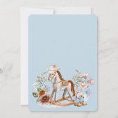 西側指名手配ポスター男の赤ちゃんシャワーゲームカード 招待状 (裏面)