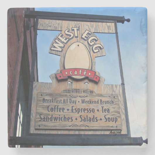 西側、西の卵、アトランタの大理石のコースター ストーンコースター (正面)