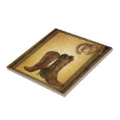 西初期の国の馬蹄用カウボーイのブーツ タイル (側面)