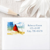 西初期の国クリスマスレッド（鳥）ショウジョウコウカンチョウ ラベル (インサイチュ)