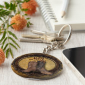 西動揺して国カウボーイ結婚式の引き出物 キーホルダー (側面)