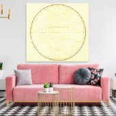 西半球のアウトライン キャンバスプリント (インサイチュ (リビング))