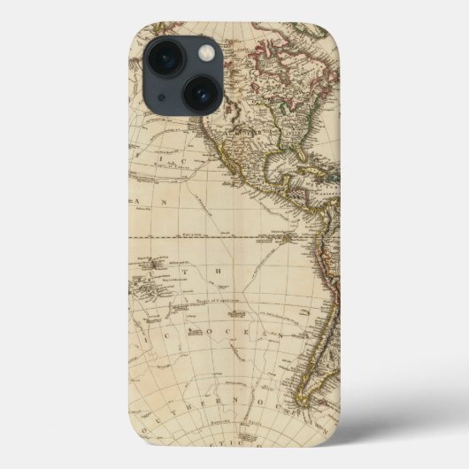 西半球の回状の地図 Case-Mate iPhoneケース (裏面)