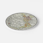 西半球の地図と旅行 ペーパープレート (アングル)