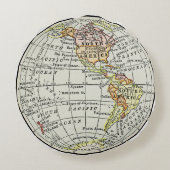 西半球の地図と旅行 ラウンドクッション (裏面)