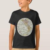 西半球の地図と旅行 Tシャツ (正面)