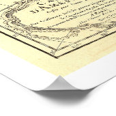 西半球の地図1780 ポスター (角)