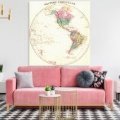 西半球の地図 キャンバスプリント (インサイチュ (リビング))