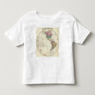 西半球の地図 トドラーTシャツ