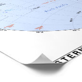 西半球の地図 ポスター (角)