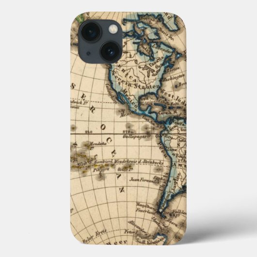 西半球の彫刻地図 Case-Mate iPhoneケース (裏面)