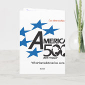 西半球の誰がアメリカと名付けたのか？グリーティングカード カード (裏面)