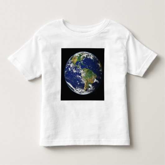 西半球を示す全地球 トドラーTシャツ (正面)