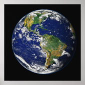 西半球を示す全地球 ポスター (正面)