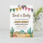 西南の赤ちゃんシャワー「『ベビーについて』 招待状 (スタンド正面)