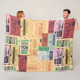 西古ユニークいセニマチケットギフト素朴 フリースブランケット