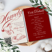 西図解入りの、写真付きの赤バチェロレッテ日程 招待状