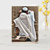 西壁ユダヤ人カードの祈りの言葉 カード (黄色い花)