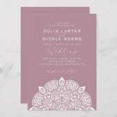 西太平洋ヴァリアントオーバルクラシックマンダラウェディング 招待状 (正面/裏面)
