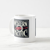 西太平洋ヴィンテージ鉄道のロゴマグ コーヒーマグカップ (正面左)