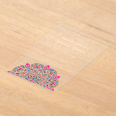 西太平洋異形オーバルクラシックマンダラ結婚ズ アクリル招待状 (レイダウン)