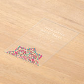 西太平洋異形オーバルクラシックマンダラ結婚ズ アクリル招待状 (レイダウン)